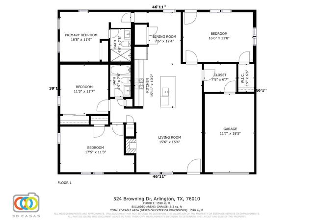 524 Browning Drive, Arlington, TX 76010