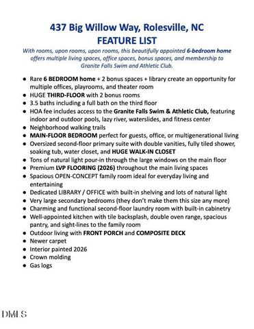 437 Big Willow Way, Rolesville, NC 27571