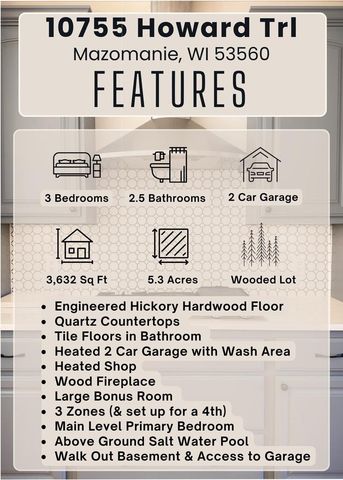 10755 Howard Trail, Mazomanie, WI 53560