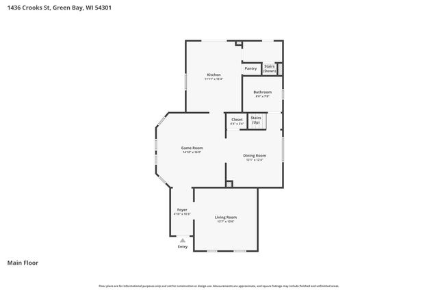 1436 CROOKS STREET, Green Bay, WI 54301