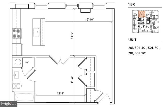 301 N CHARLES ST #1BR, Baltimore, MD 21201