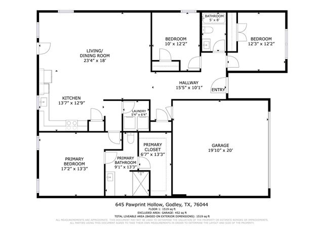645 Pawprint Hollow, Godley, TX 76044