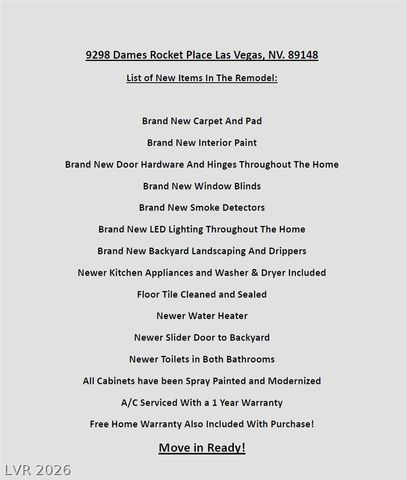 9298 Dames Rocket Place, Las Vegas, NV 89148