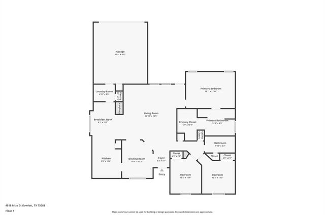 4818 Mize Court, Rowlett, TX 75088