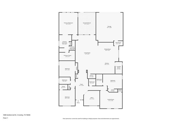 1000 Goldenrod Drive, Crowley, TX 76036