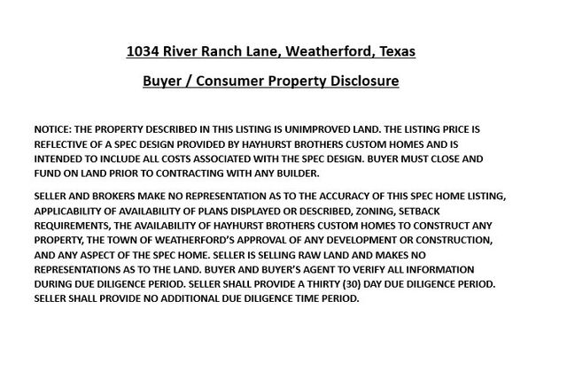 1034 River Ranch Lane, Weatherford, TX 76087