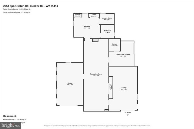 2251 SPECKS RUN RD, Bunker Hill, WV 25413