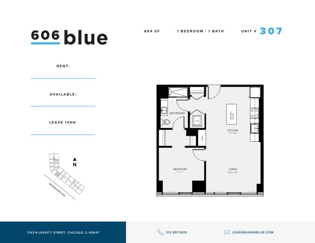 1743 N LEAVITT Street 307, Chicago, IL 60647