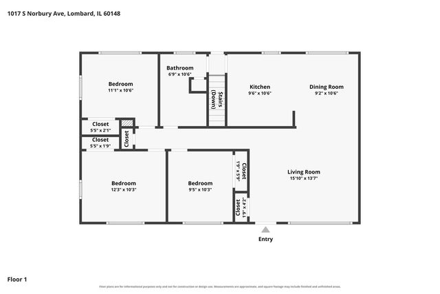1017 S Norbury Avenue, Lombard, IL 60148
