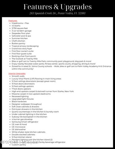 263 SPANISH CREEK Drive, Ponte Vedra, FL 32081