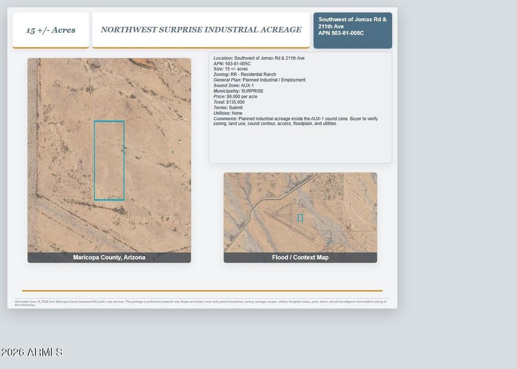 211xx W Yearling Road -, Wittmann, AZ 85361 — exterior