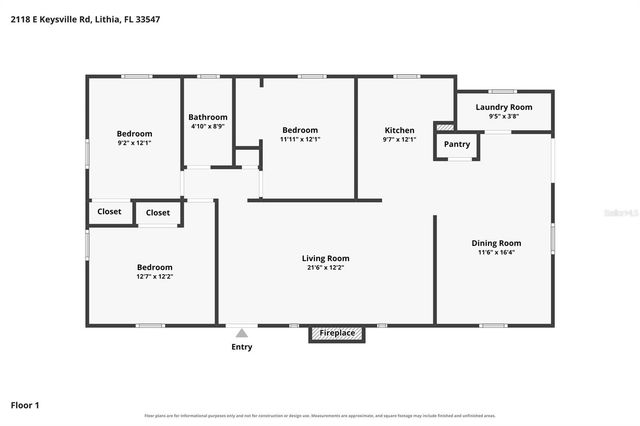 2118 E KEYSVILLE ROAD, Lithia, FL 33547