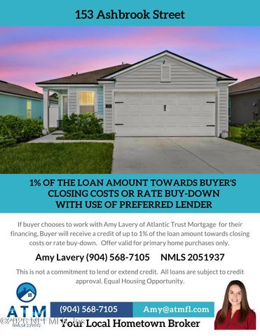153 ASHBROOK Street, St. Augustine, FL 32084