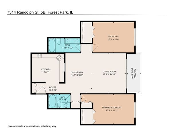 7314 Randolph Street 5B, Forest Park, IL 60130