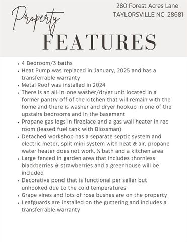 280 Forest Acres Lane, Taylorsville, NC 28681