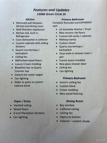 15066 Green Circle Drive, Chesterfield, MO 63017