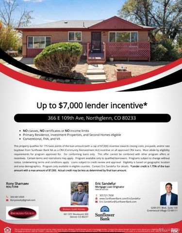 366 E 109th Avenue, Northglenn, CO 80233