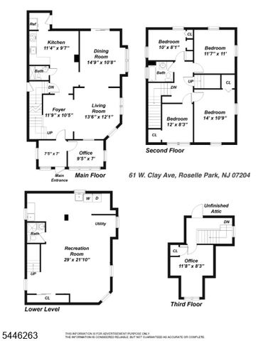 61 W Clay Ave, Roselle Park Boro, NJ 07204