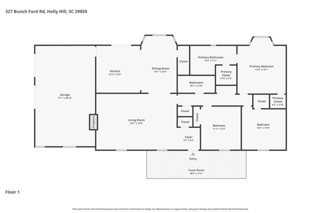 327 Bunch Ford Road, Holly Hill, SC 29059