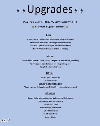 247 Tillamook Drive, Wake Forest, NC 27587