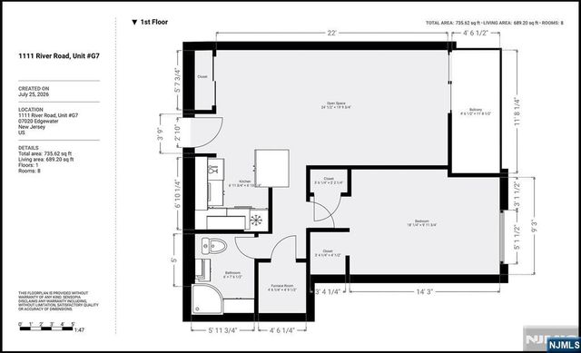 1111 River Road G7, Edgewater, NJ 07020