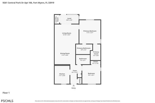 9261 Central Park DR 106, Fort Myers, FL 33919