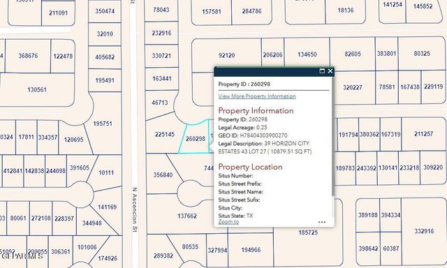 PN-260298 39 Horizon City Estates Lot 27, Horizon City, TX 79928
