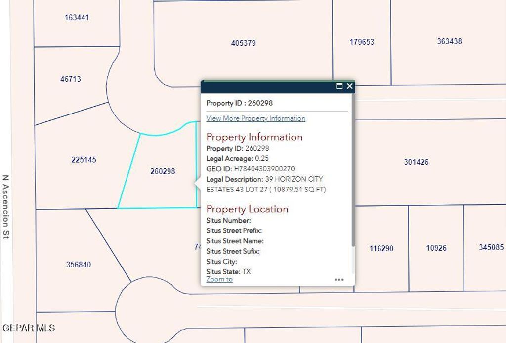 PN-260298 39 Horizon City Estates Lot 27, Horizon City, TX 79928