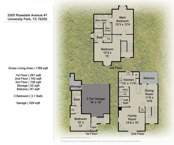 3305 Rosedale Avenue 1, University Park, TX 75205