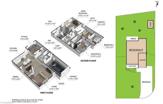 878 Bitting Hall Drive, Rural Hall, NC 27045