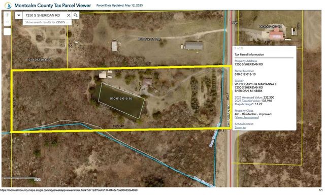 7250 S Sheridan Road, Sheridan, MI 48884