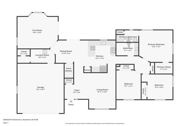 N26W22577 Oakwood LANE, Waukesha, WI 53186