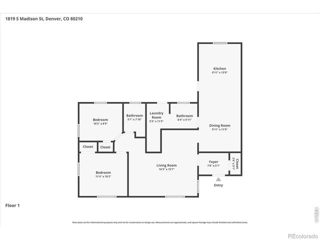 1819 S Madison Street, Denver, CO 80210