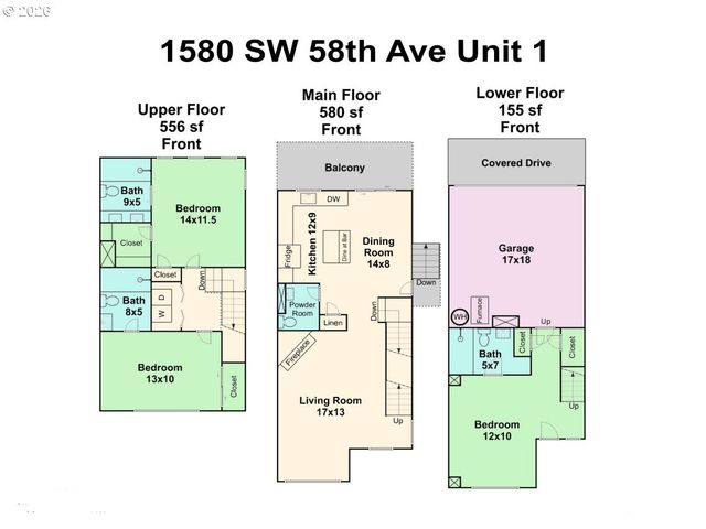 1580 Sw 58TH Ave 1, Portland, OR 97221