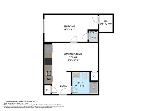 75 Willow Ct 608, Boston, MA 02125