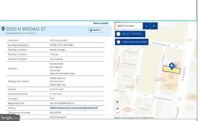 2520 N BROAD ST, Philadelphia, PA 19132