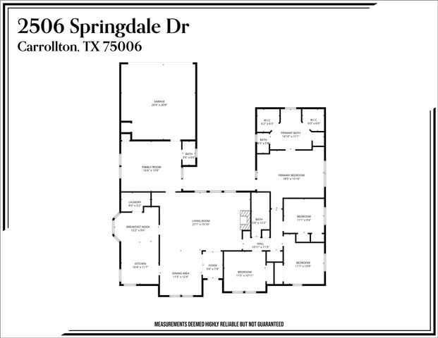 2506 Springdale Drive, Carrollton, TX 75006