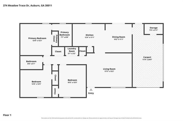 374 Meadow Trace Drive, Auburn, GA 30011