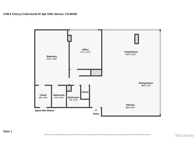 3100 E Cherry Creek South Dr 1504, Denver, CO 80209
