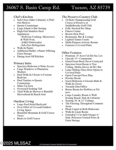 36067 S Basin Camp Road, Tucson, AZ 85739