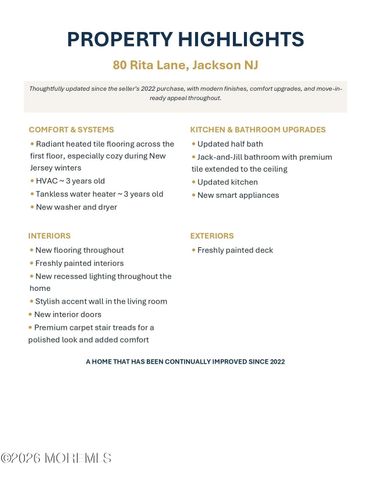 80 Rita Lane, Jackson, NJ 08527