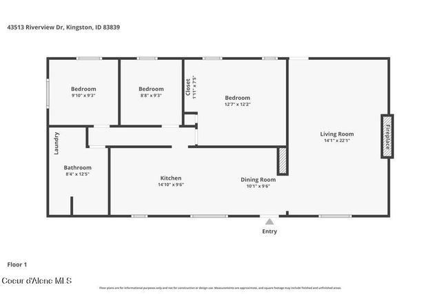 43513 Riverview DR, Kingston, ID 83839