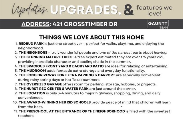 421 Crosstimber Drive, Hurst, TX 76053
