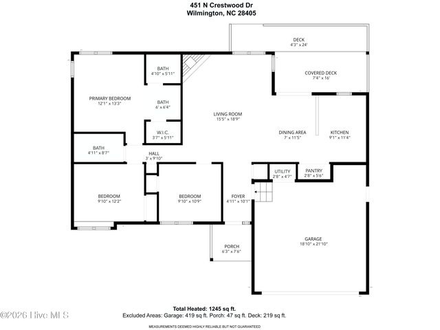 451 N Crestwood Drive, Wilmington, NC 28405