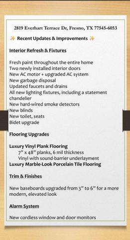 2819 Everhart Terrace Drive, Fresno, TX 77545