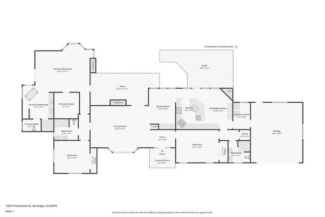 14575 Horseshoe Drive, Saratoga, CA 95070