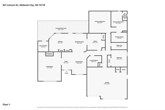 821 Leisure Drive, Midwest City, OK 73110