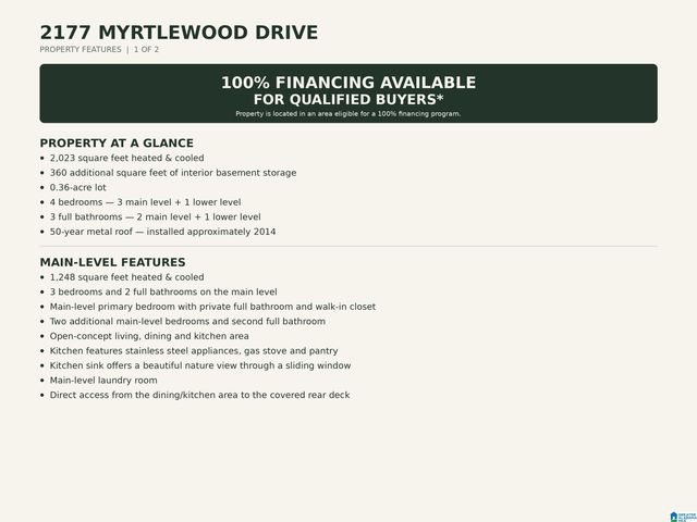 2177 MYRTLEWOOD DRIVE, Hoover, AL 35216