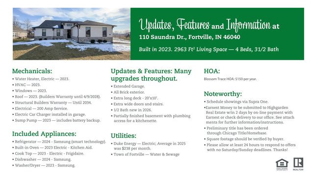 110 Saundra Drive, Fortville, IN 46040