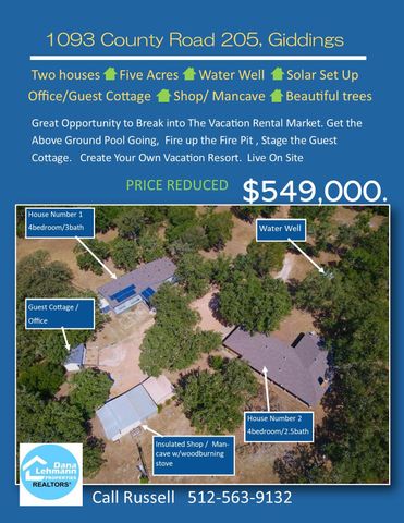 1093 County Road 205 RD, Giddings, TX 78942